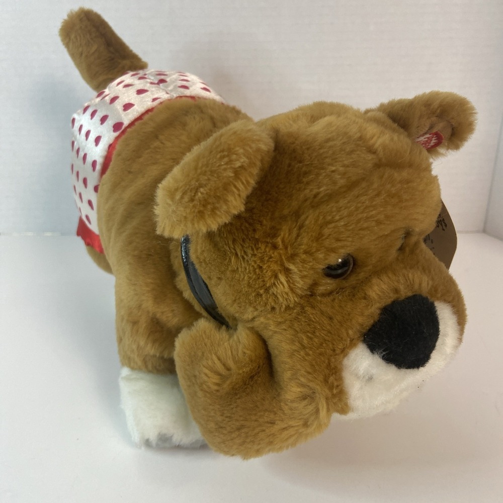 Vtg 2003 Tekky Toys Luv a Bulldog Plush Dog Puppy Sings Lovesick Blues & Wiggles